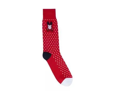 Носки мужские Psycho Bunny Polka Dots Brilliant Red B6F881J1PB-BRI