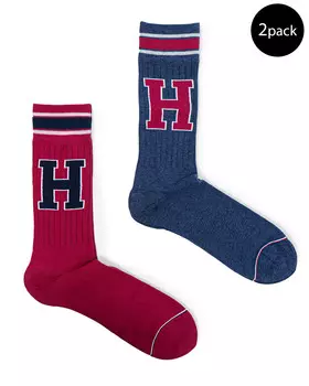 Носки мужские Tommy Hilfiger с принтом 2 пары, мультиколор