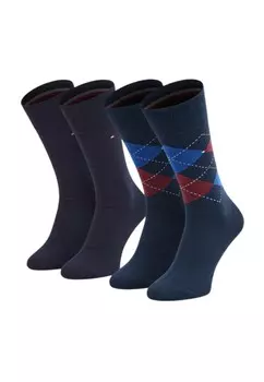 Носки мужские Tommy Hilfiger с принтом 2 пары, синий