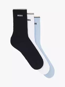 Носки на лодыжках в полоску с логотипом HUGO BOSS, цвет Pale Blue/Multi