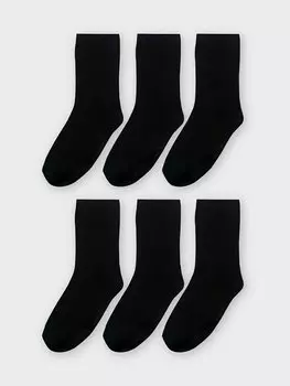 Носки на плоской подошве для мальчиков, комплект из 6 черных носков ORAP EKMECES