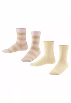 Носки Набор из 2 комплектов Happy Stripe FALKE, цвет sand mel