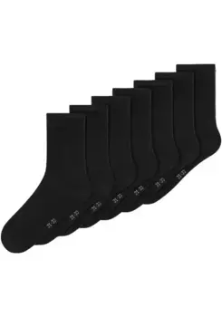 Носки Name It "NKNSOCK 7P SOLID NOOS" (упаковка, 7 пар), черный