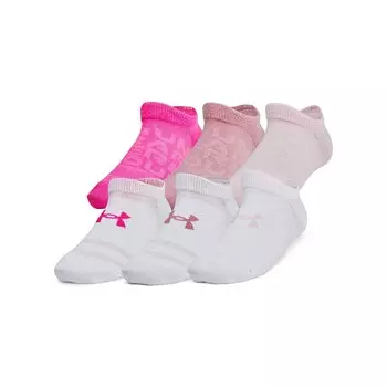 Носки-неявки Under Armour Essential для детей 4–20 лет, 6 шт., цвет Pink White