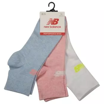Носки New Balance Performance Cotton Flat Knit Ankle 3 шт, разноцветный