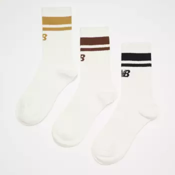 Носки New Balance Sport Essentials Stripe Midcalf (3 шт), белый/разноцветный