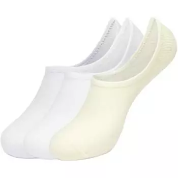 Носки-невидимки унисекс, 3 шт Skechers, 3 Pack (Bright White/Swan White/Orchid Purple)