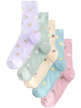 Носки Next, цвет Azure/Pastel yellow/Light green/Lilac/Pitaya