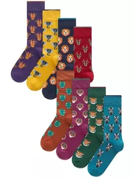 Носки Next, цвет marine blue/Cognac/Curry/Emerald/Blackberry/Dark red