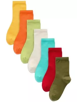 Носки Next, цвет Turquoise/Yellow/Light green/Orange/Burgundy/White