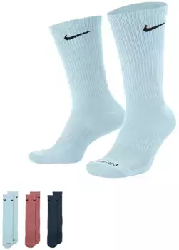 Носки Nike Dri-FIT Everyday Plus Cushion Crew — 3 шт, цвет Glac Blue/Canyn Pink/Navy