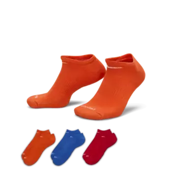 Носки Nike Everyday Plus Cushion Training No-Show (3 шт), разноцветный
