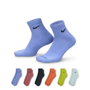 Носки Nike Everyday Plus Cushioned Training Ankle (6 шт), разноцветный