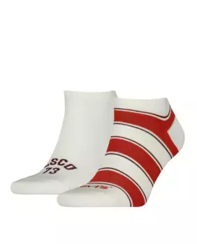 Носки низкие Levi's — мягкий хлопок и усиленная пятка (2 пары), цвет Crudo