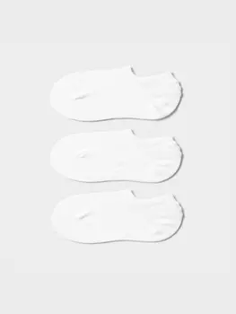 Носки «No-Show» 3 пары, сетка Uniqlo, цвет 00 белый