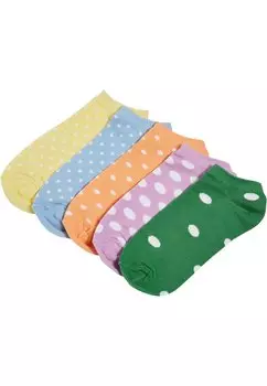 Носки NO SHOW DOTS 5-PACK Urban Classics, разноцветный