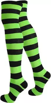 Носки normani Overknees breite Ringel, черный