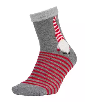 Носки Northeast Outfitters Cozy Cabin для взрослых с праздничным рисунком до щиколотки, цвет Grey Gnome