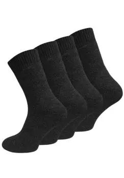 Носки NORWEGER 4 PAAR, MIT VOLLPLSCH Cotton Prime, антрацит