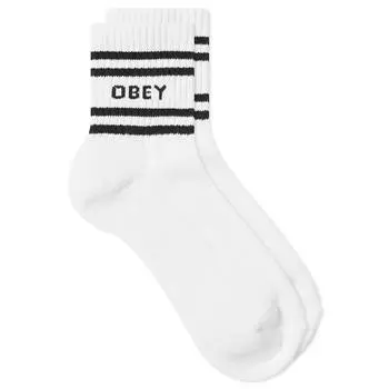 Носки Obey Coop Logo Sock, цвет White & Black