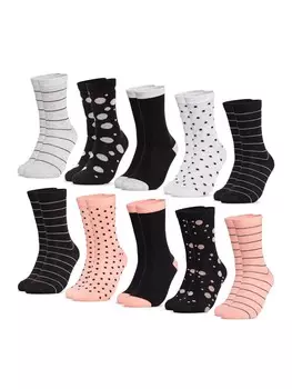 Носки Occulto 10er Pack Muster Baumwoll Lotte, цвет schwarz-lachs