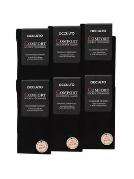Носки Occulto 6er Pack Komfort Socken ohne Gummibund Gabi, черный