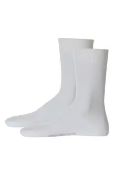 Носки однотонные, 2 пары Hudson, белый