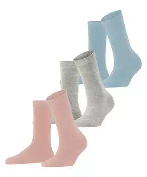 Носки однотонные микс, 3 пары Esprit, мультиколор