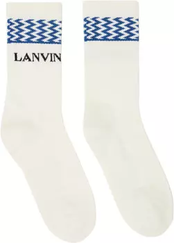 Носки Off-White Curb Lanvin, Petrol/Ecru