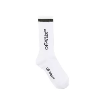 Носки Off-White Line Bookish Mid Calf Knit Socks, белый