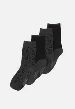 Носки ONLINE WOMEN LEOPARD SOCKS 4 PACK camano, черный