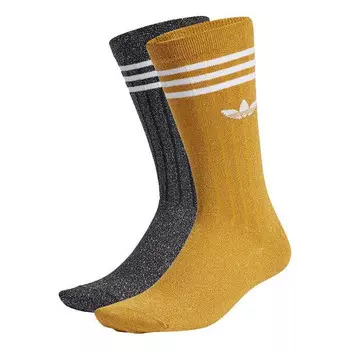 Носки originals contrasting colors logo sports socks 2 pairs gray / yellow Adidas, мультиколор