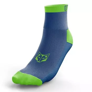 Носки Otso Calcetines Multi-sport Low Cut Electric Blue & Fluo Green, синий