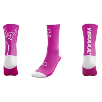 Носки Otso Calcetines Yepaa! Multi-sport Medium Cut Rosa Fluor, розовый