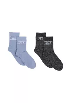 Носки PACK OF 2 KARL LAGERFELD, светло-голубой