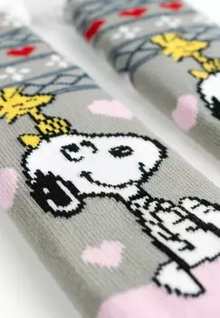 Носки PEANUTS SNOOPY & WOODSTOCK KUSCHELSOCKEN Snoopy, серый