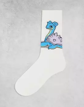 Носки Pokmon Lapras белого цвета ASOS DESIGN