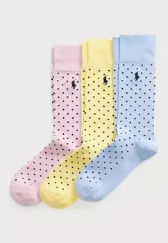Носки POLKA DOT TROUSER SOCK 3 PACK Polo Ralph Lauren, светло-голубой