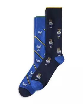 Носки Polo Athletic Club Mini Bears, комплект из 2 пар Polo Ralph Lauren, синий