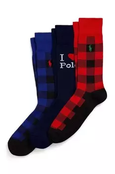 Носки Polo Ralph Lauren, 3 пары, серый