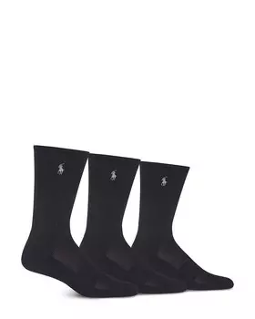 Носки Polo Ralph Lauren Athletic Crew — набор из 3 шт, черный