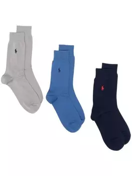 Носки Polo Ralph Lauren Crew (упаковка из трех штук), синий