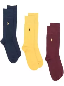 Носки Polo Ralph Lauren Polo Pony (упаковка из трех штук), красный