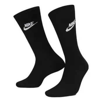Носки повседневные, базовые, 3 пары Nike, черный