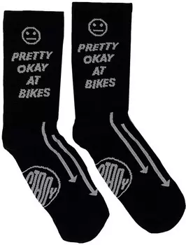 Носки Pretty Ok At Bikes Crew Ostroy, черный