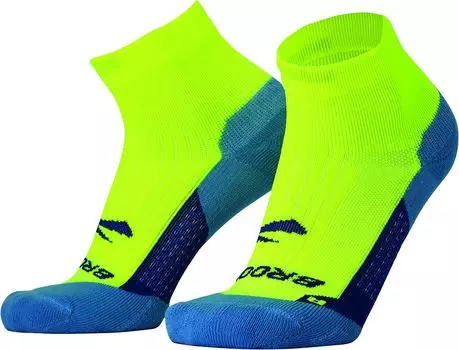 Носки «Призрачный квартал» Brooks, цвет Neon Yellow/Navy