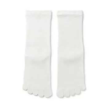 Носки прямоугольные, 5 пальцев (женские) MUJI, молочный