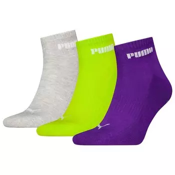 Носки Puma New Generation Cushioned 3 Units Quarter short 3 шт, разноцветный