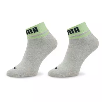 Носки Puma UnisexNew Heritage, 2 шт, зеленый/серый