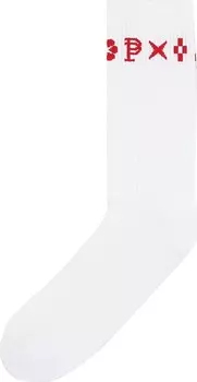 Носки PURPLE BRAND Monogram Crew 'White', белый